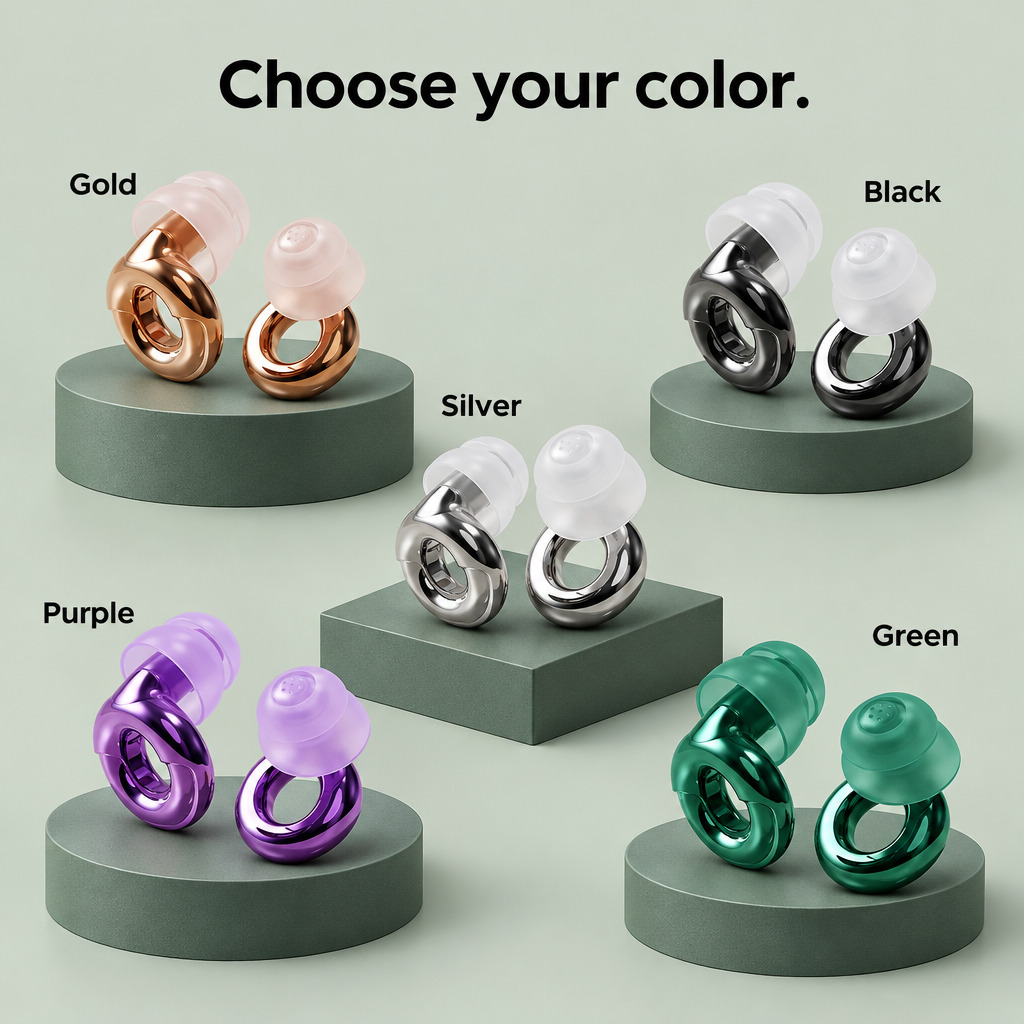 GlenNest™ Adjustable Noise Reduction Earplugs — Reusable Ear Plugs for Focus, Travel & Everyday Quiet